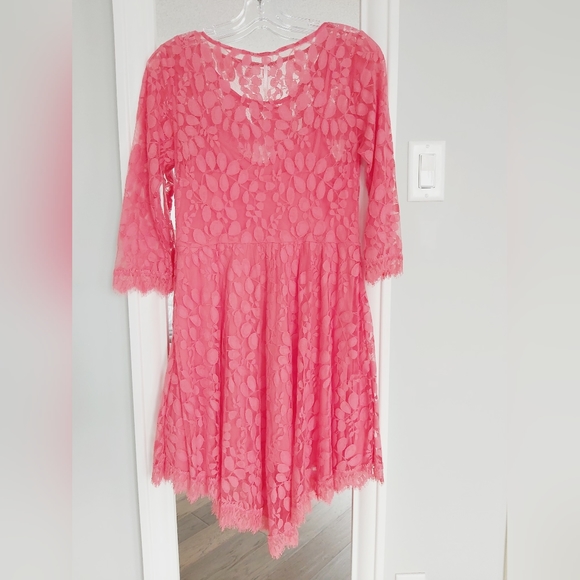 Free People Floral Mesh Dress Size 8 - Picture 2 of 7
